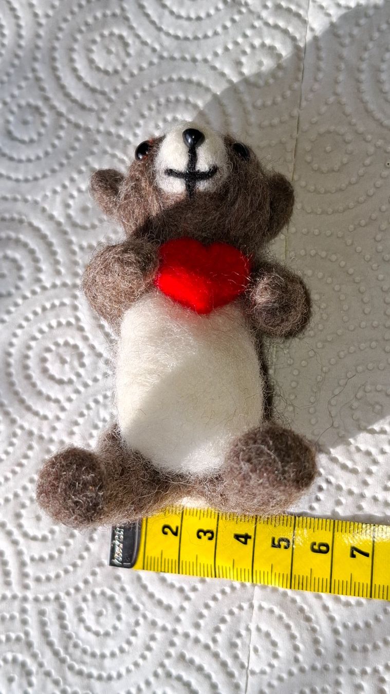 Statuette: Handgemachter Teddybär mit Herz – Nuovo (secondo la descrizione) da Plagne venduto da Reticulum01 7