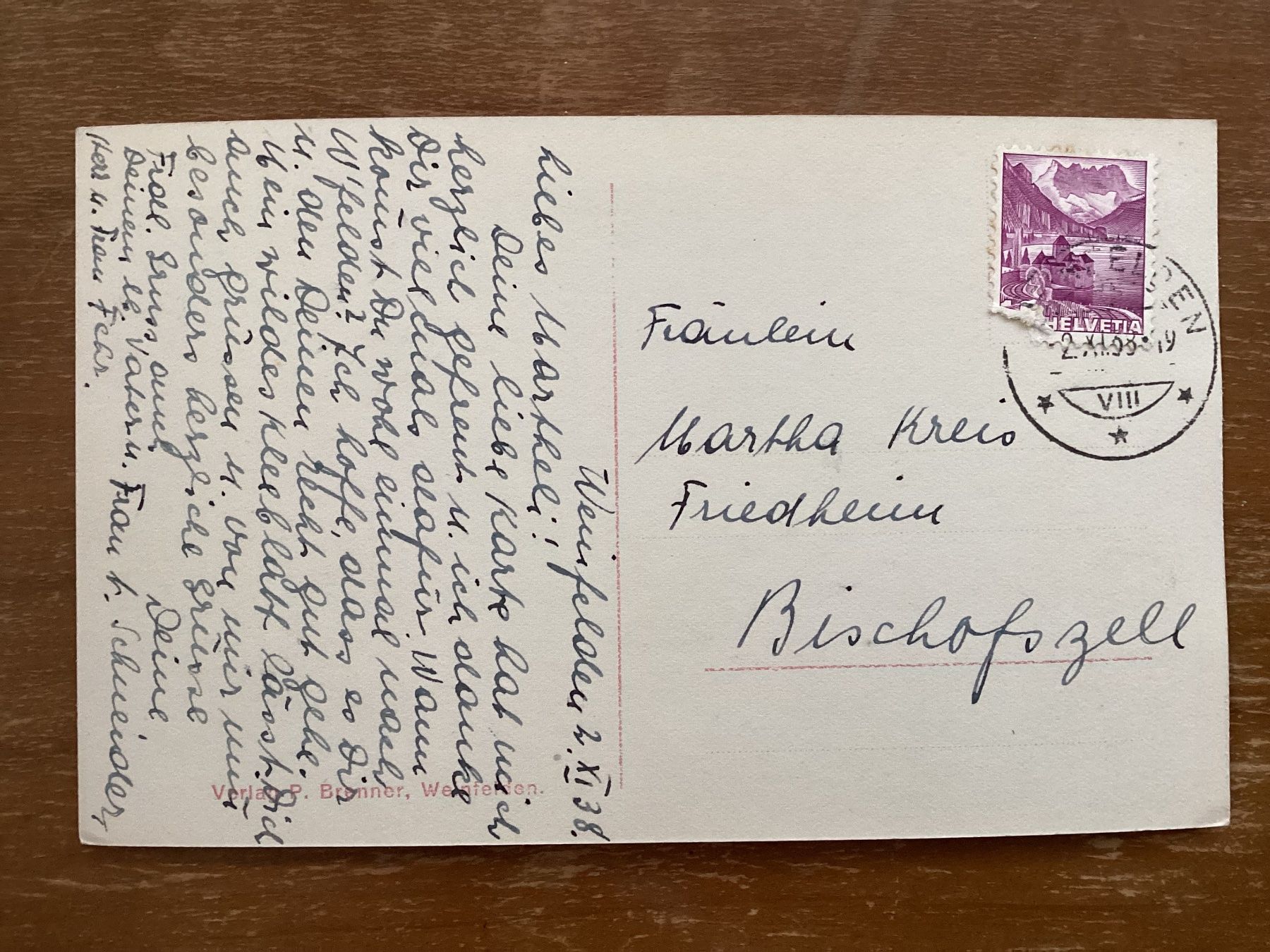 Cartoline postali: AK Weinfelden Neugasse 1938 – Usato da Zürich venduto da Tolima194 1