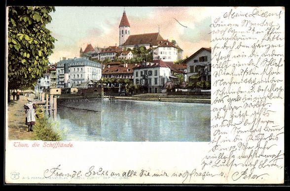 Cartes postales: AK Chur, Die Schifflände – D'occasion à Berlin par bartko-reher