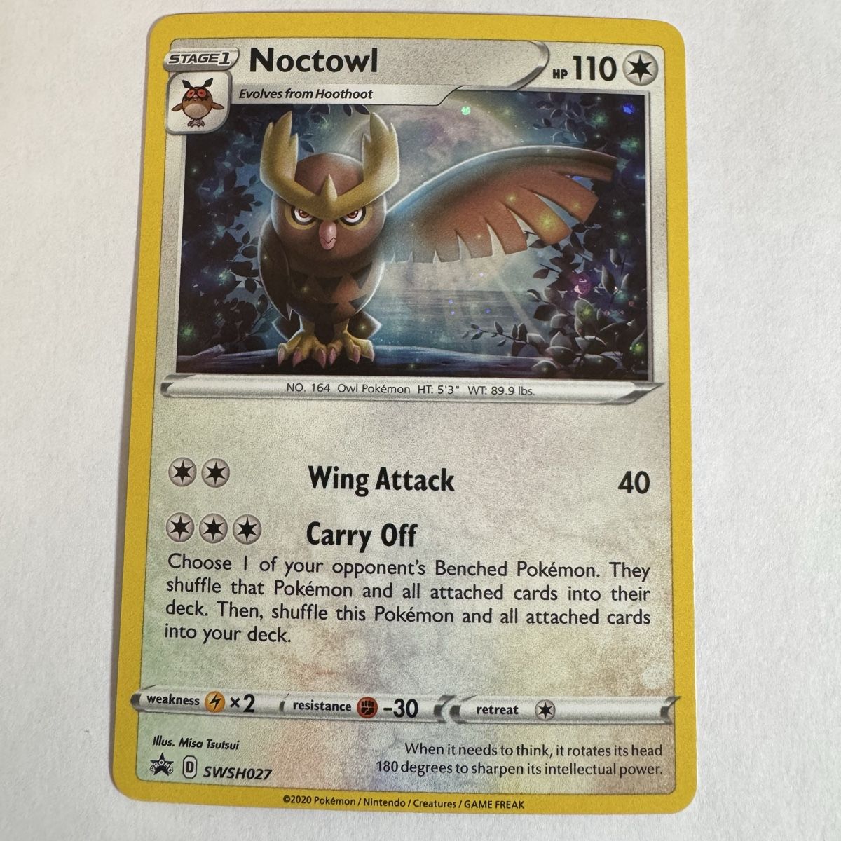 Pokémon Carte collezionabili: Pokémon Noctowl - SWSH / 27 - ENG – Nuovo (secondo la descrizione) da Staad SG venduto da miaCards