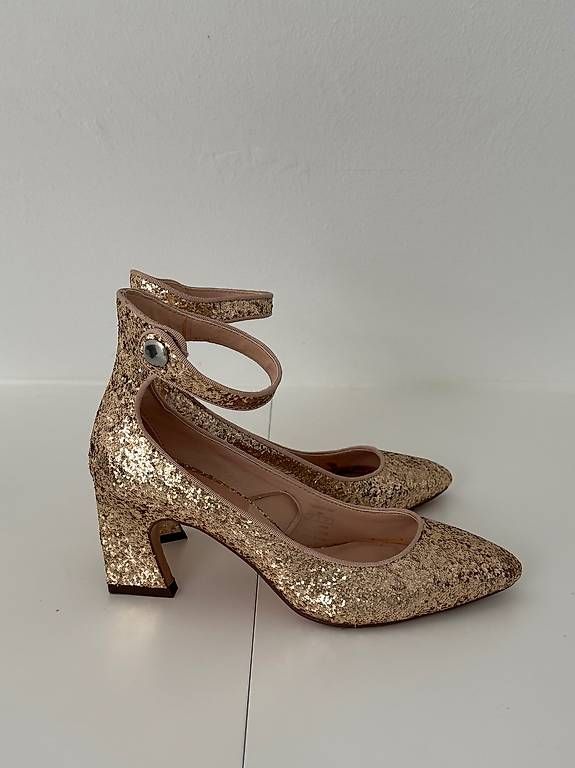 Zara Scarpe da donna: Goldene Glitzer Riemchen Pumps Gr. 37 – Usato da Zürich venduto da ebr_595v