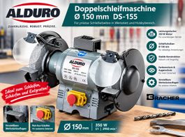 Doppelschleifmaschine Alduro DS-155 NEU & OVP in Jegenstorf