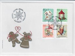 2020 Sondermarken Weihnachten FDC aus Viererblock