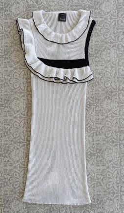 Pinko TOP  silber Grösse S mit Rüschen Neu