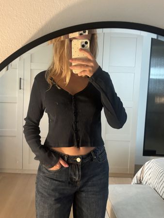Brandy Melville Cardigan blue ribbed