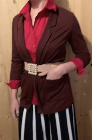 Chic cardigan di Cotone Velvet -tg S/M-ideale per autunno