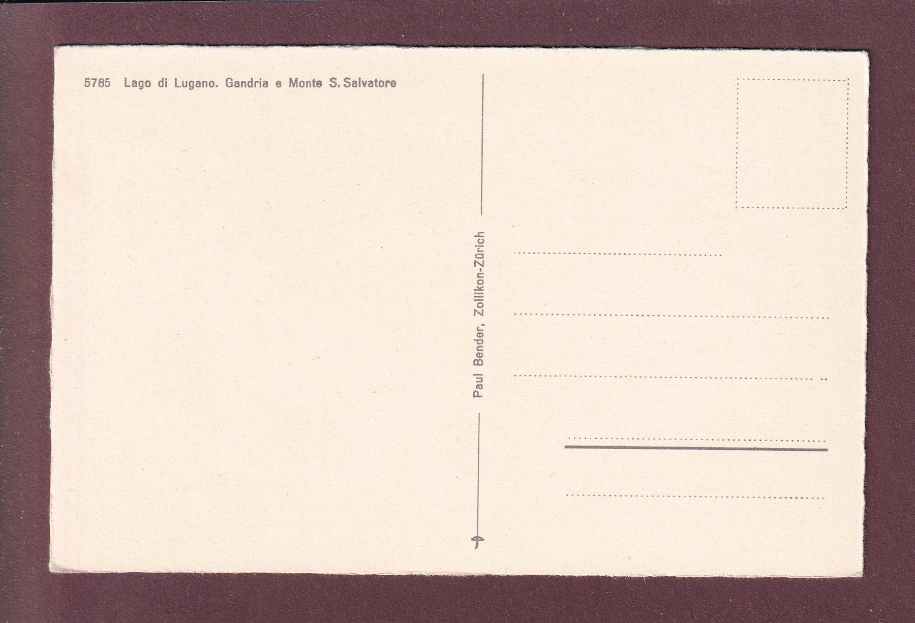 Cartoline postali: GANDRIA - Monte San Salvatore – Usato da Pully venduto da nicecards 1