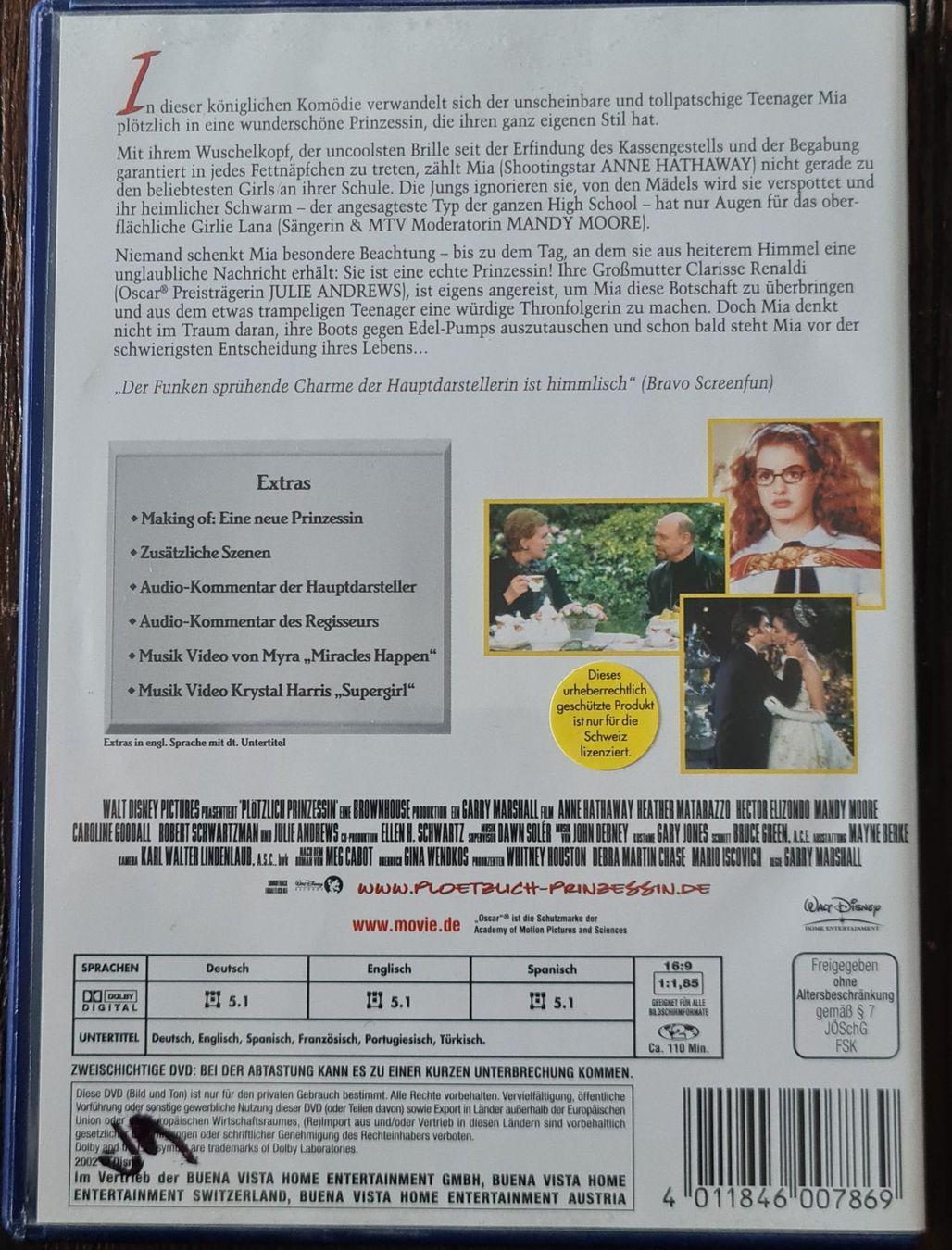 Tutti i DVDs: Plötzlich Prinzessin (H) – Usato da Oberkirch LU venduto da ThE_CoLLecTor666 1