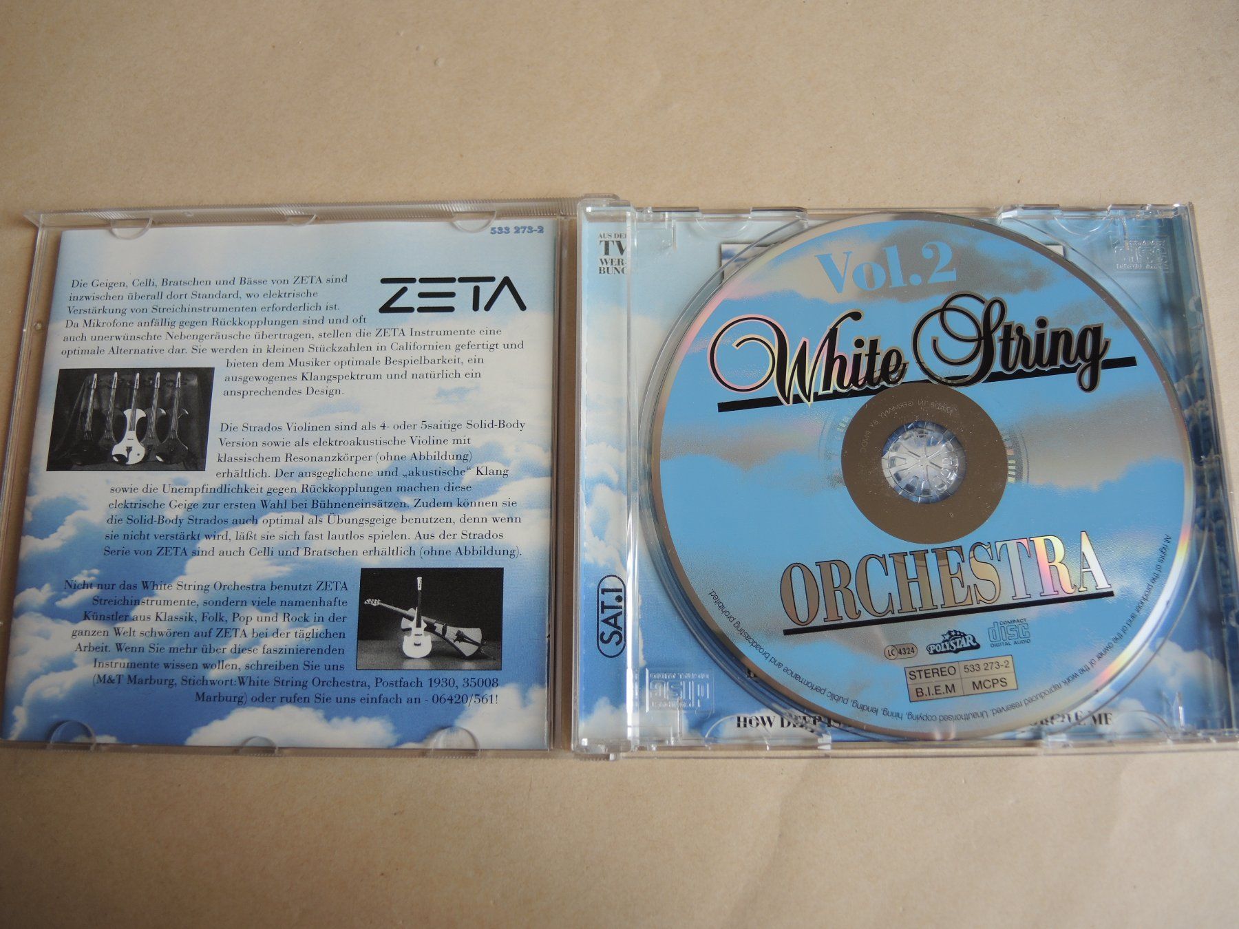 CD: CD White String Orchestra Vol.2  Hits Modern Streichersound – Usato da Rorschach venduto da maeck8 1