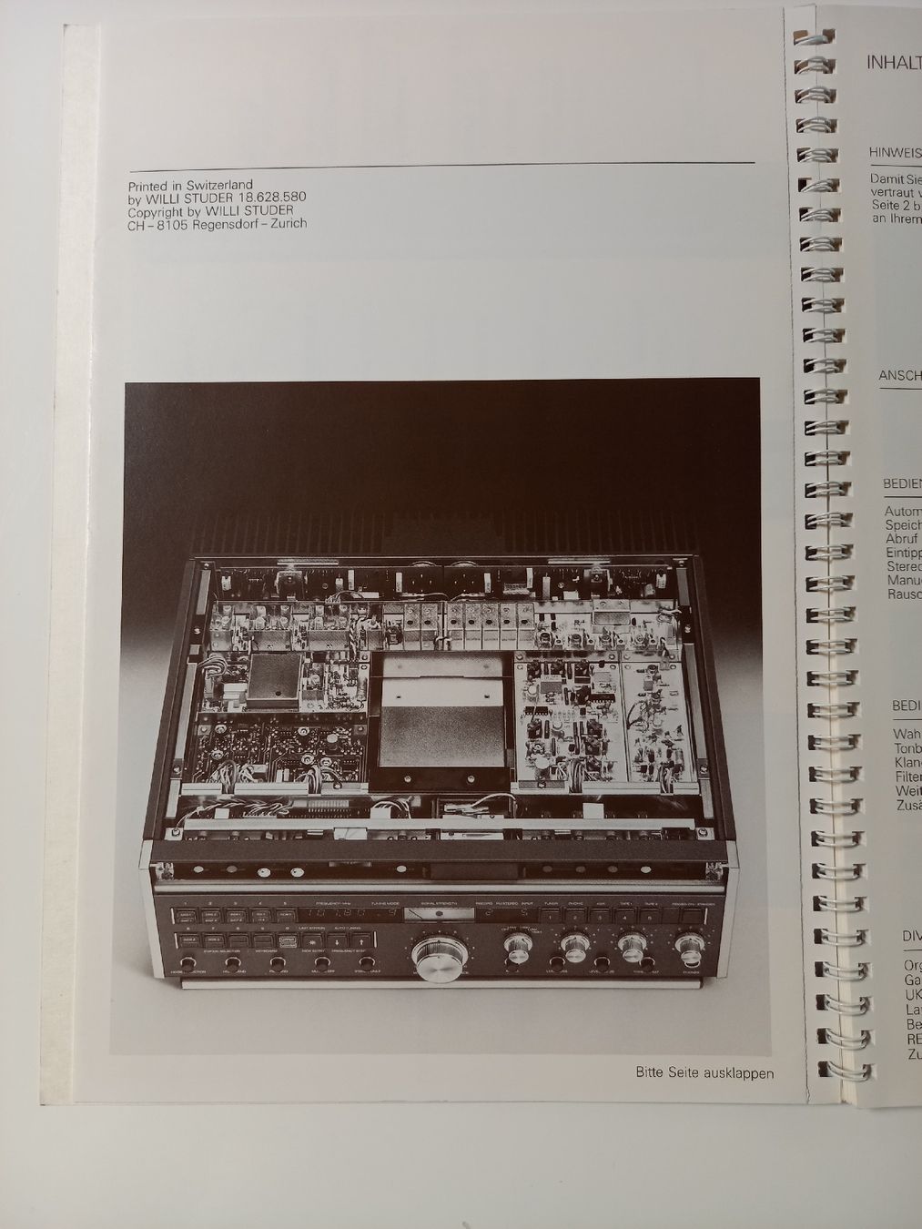 Bücher: STUDER REVOX B780 Bedienungsanleitung / Neu – Neu (gemäss Beschreibung) aus Arbon von len_7mtx 2
