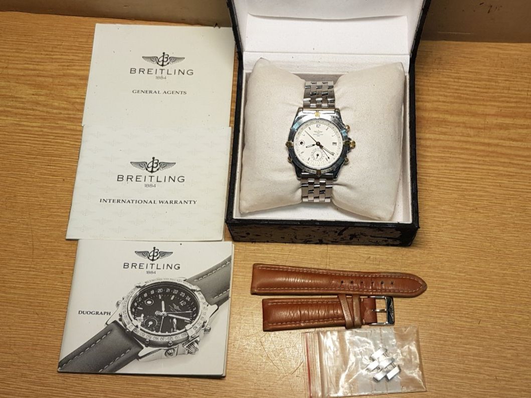 Breitling Orologi: Breitling Duograph B15047 Automatik, Full - Set – Usato da Schöftland venduto da Topdeal4