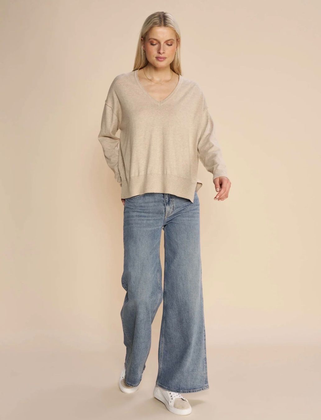 Mos mosh Maglioni & Felpe: Moa Mosh Pullover Kaschmir V-Ausschnitt beige Gr. S – Nuovo (secondo la descrizione) da Regensdorf venduto da sec_l5cr 1