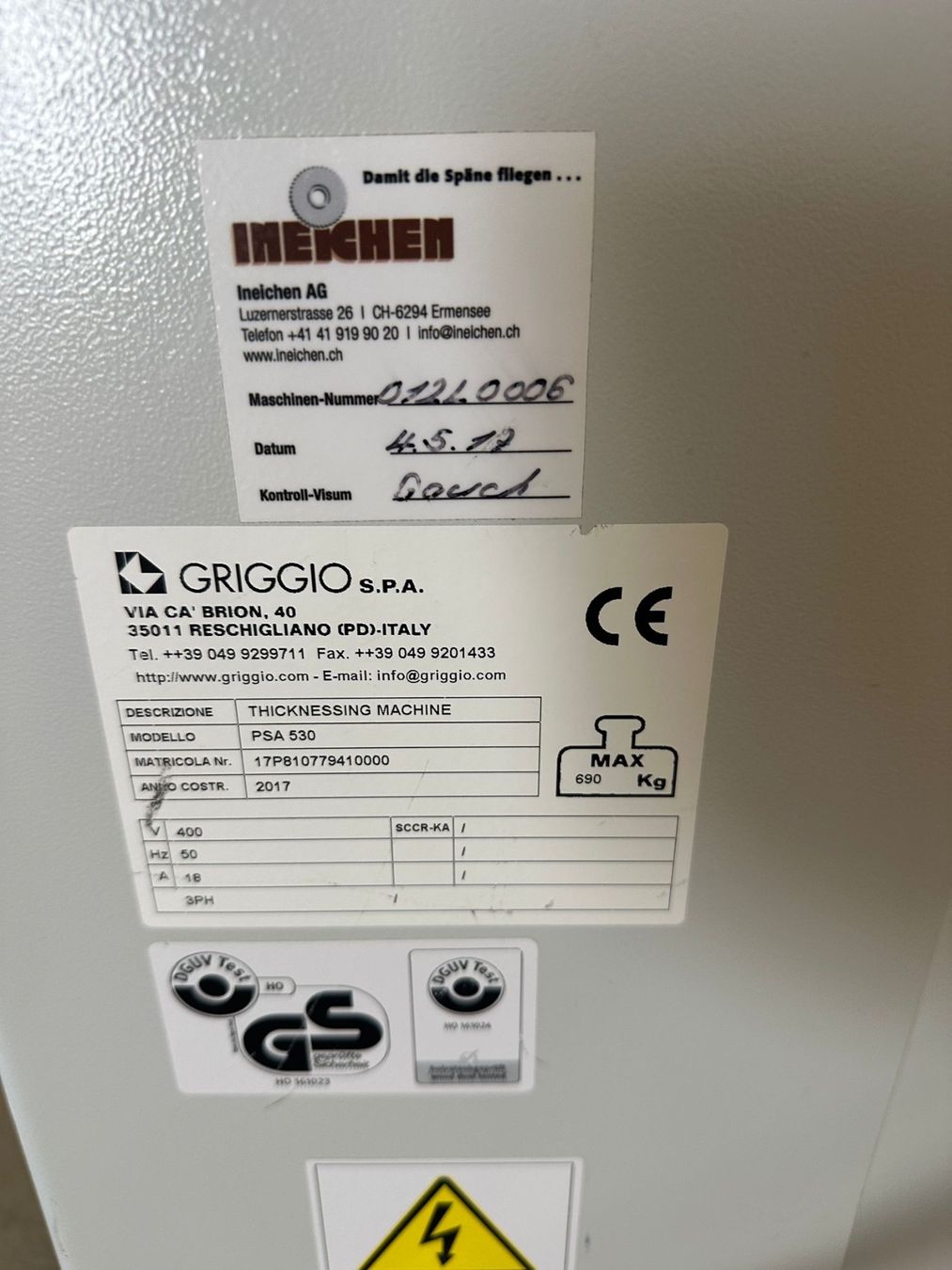Tutte le macchine: Dickenhobelmaschine Griggio – Usato da Volketswil venduto da ars_sjh2 6