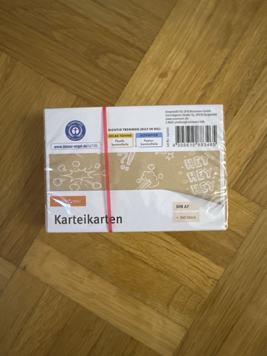 Karten: Karteikarten – Neu und originalverpackt aus Winterthur von ani_6p9f
