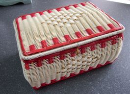 Mid Century Nähbox, Nähschatulle, Utensilo 50er 60er Jahre