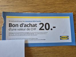 Bon d'achat IKEA CHF 20 (dès CHF 150)