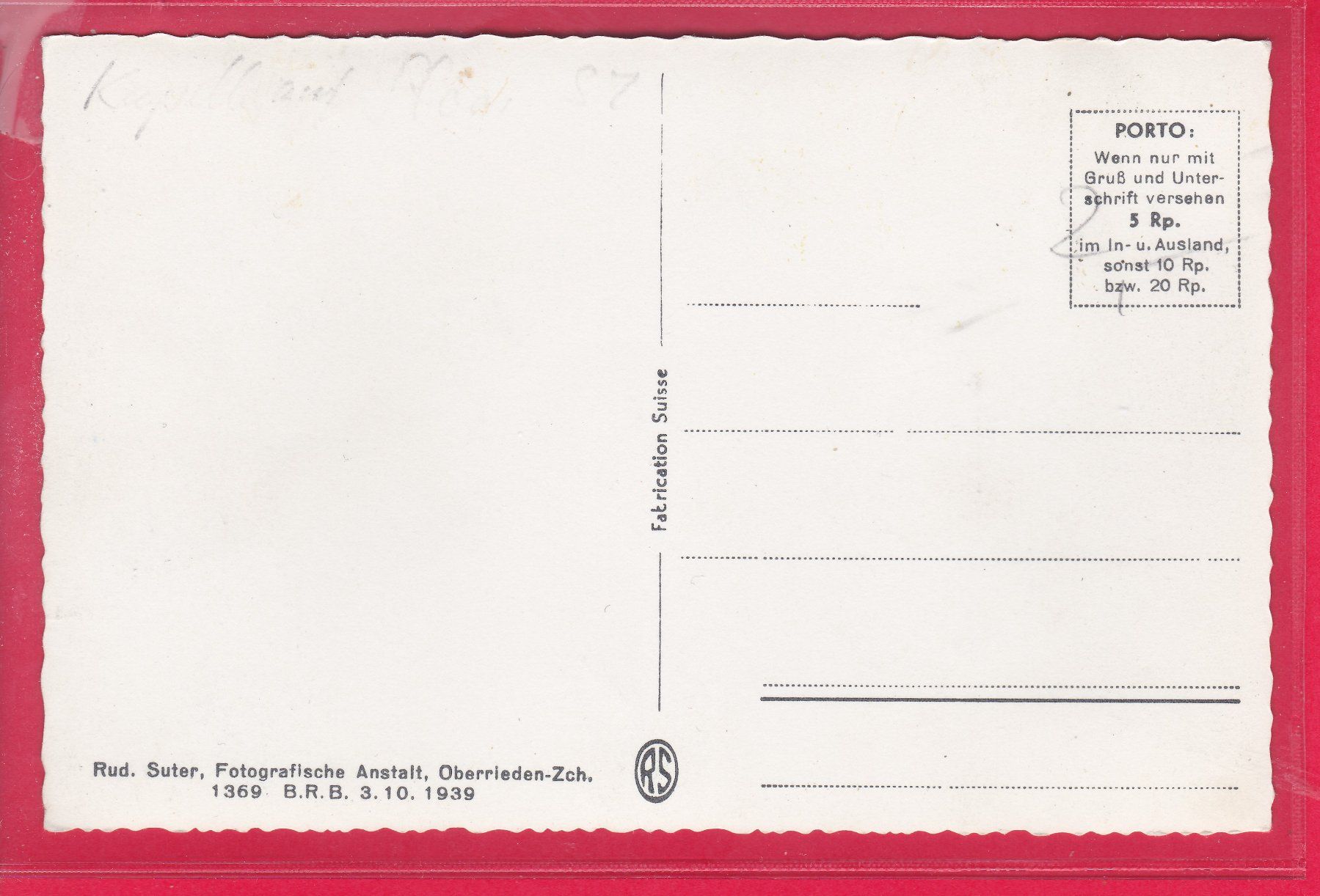 Cartoline postali: STOOS, KAPELLE MIT MYTHEN – Usato da Oberrieden venduto da Gebirgsstelze 1