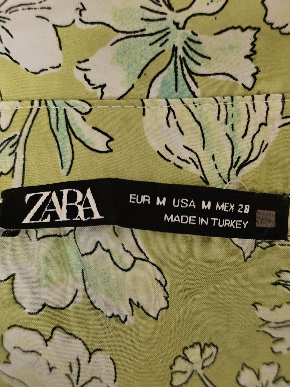 Zara Camicette: ZARA Damen Bluse Hemd Patchwork Print Gr. M Grün Blau Weiss – Usato da Urdorf venduto da ole_mrp9 5