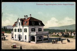 AK Huggen-Bruggen, Bahnhof der Bodensee-Toggenburgbahn