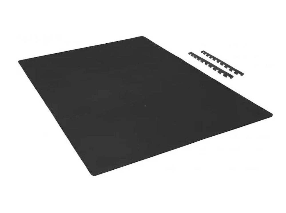 GORILLA SPORTS Bodenschutzmatte 6 Fitnessmatte, 12 Endstücke - Puzzlematte, Turnmatte, Unterlegmatte