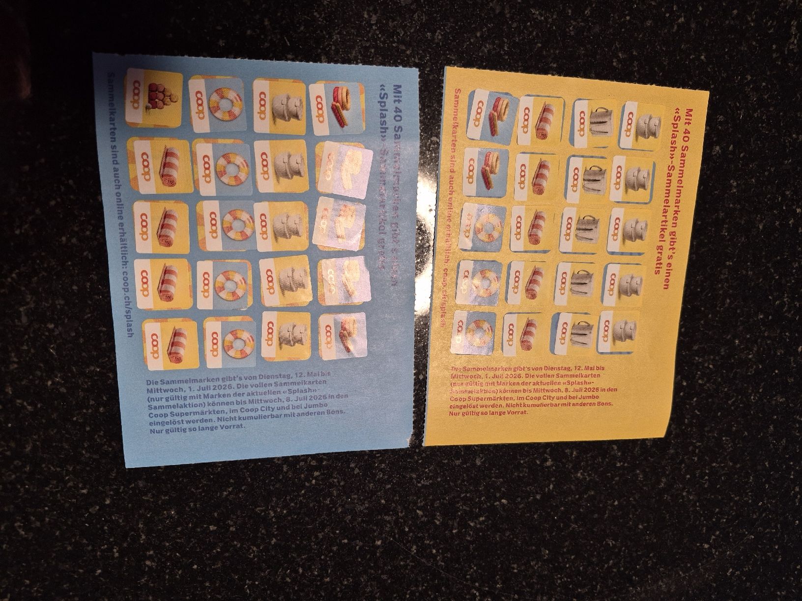 Coop Timbres & points: Splash Coop 2 volle Karten – D'occasion à Visp par Abarth1991