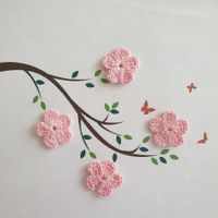 4 Stk Blumen gehäkelt, fleurs crochet, fiori uncinetto 902 B