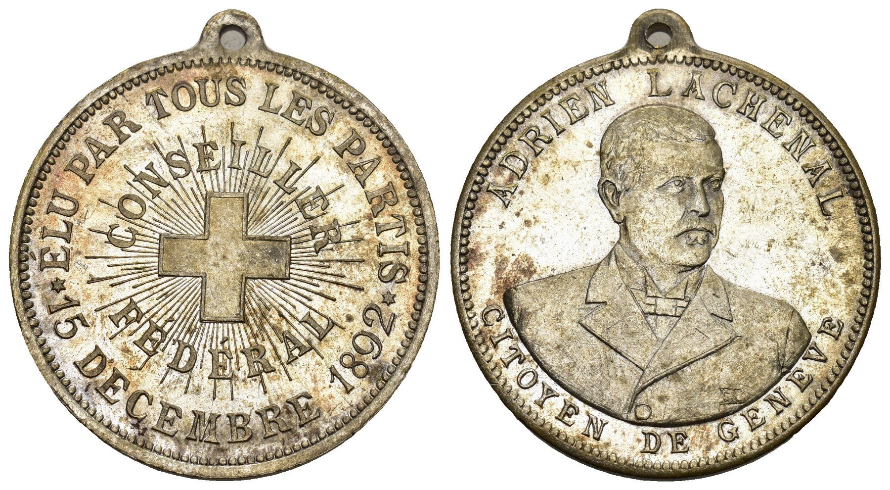 Medaillen: Genf 1892 – Gebraucht aus Bern von numismatictops