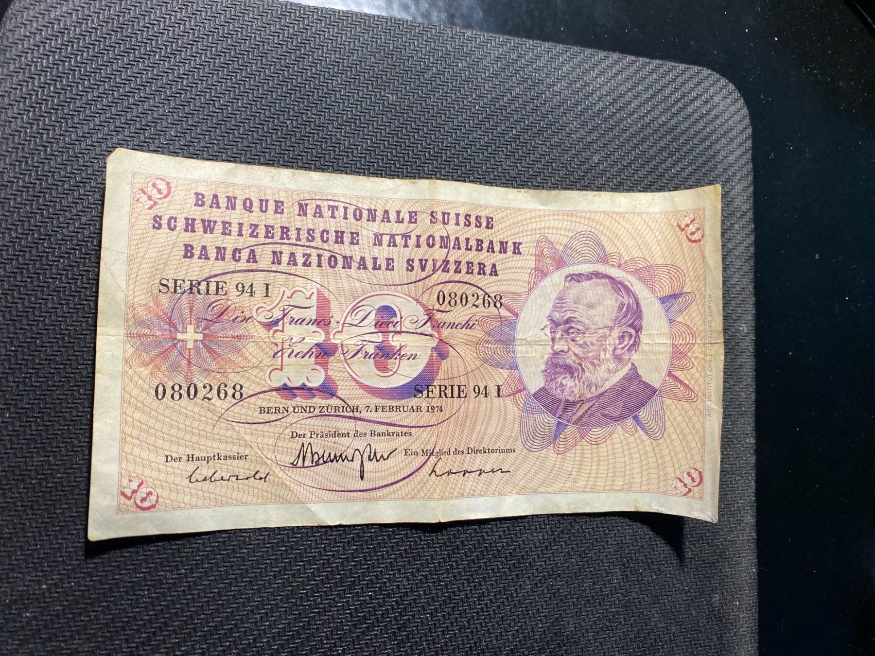 Banconote: 10 Franken Francs 1974 – Usato da Grand-Lancy venduto da Dany1973