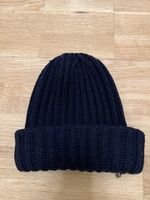 SANDRO Paris Mütze Beanie 100% Wolle Navy – Made in Italy