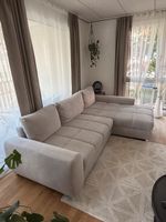 Graues Ecksofa mit Schlaffunktion & Bettkasten zu verkaufen