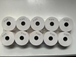 10er Pack Kassenrollen 37.5/70mm H frei