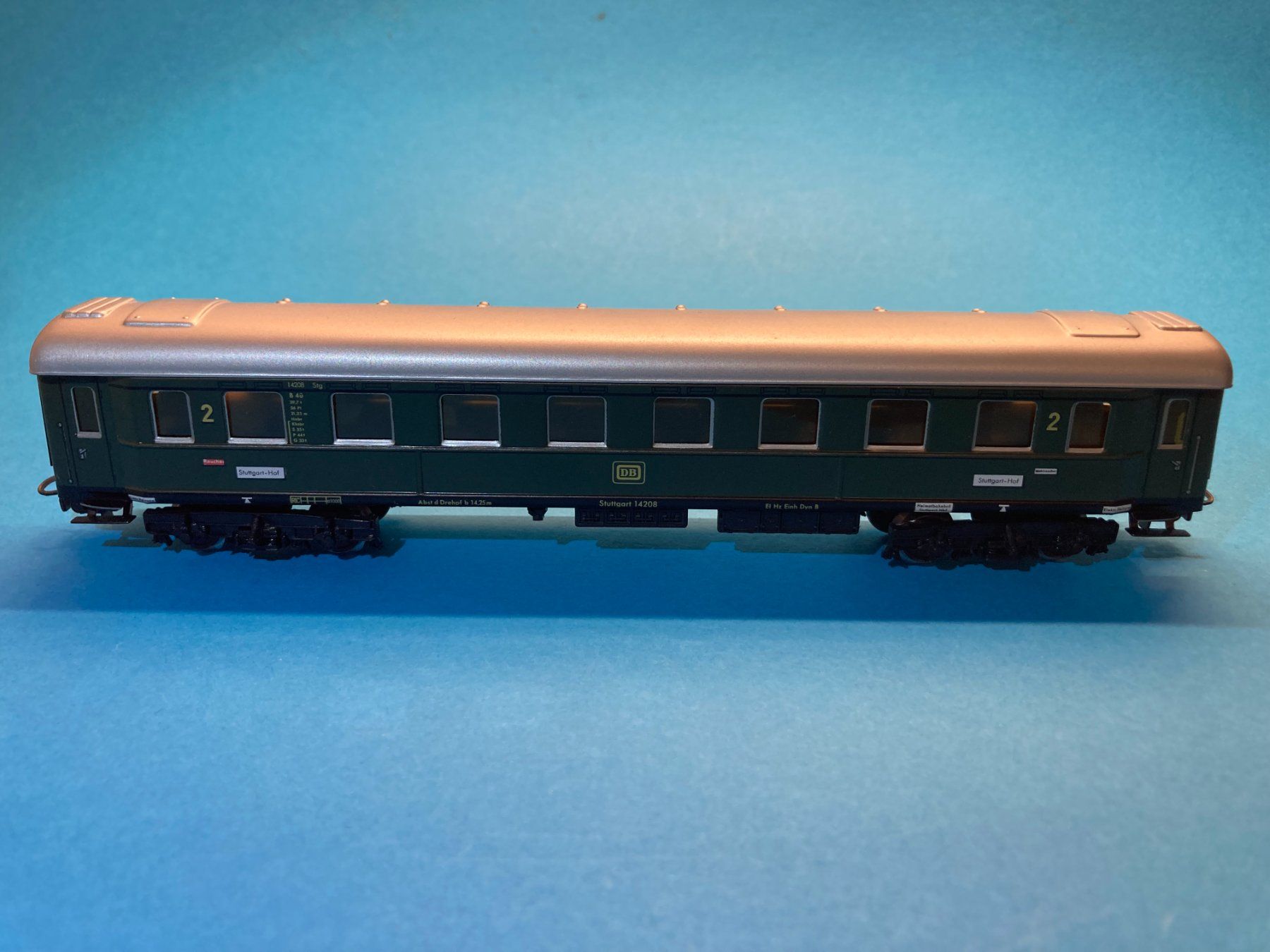 Märklin Modellini di ferrovie: Märklin H0: Schnellzugwagen, DB, Grün, – Usato da Basel venduto da mar_b59g
