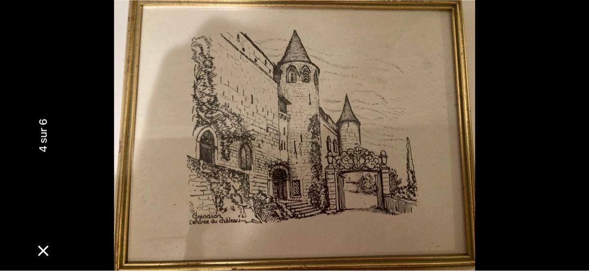 Dipinti: 5 petits anciens tableaux de Grandson – Usato da Neyruz FR venduto da sve_6hhr 1
