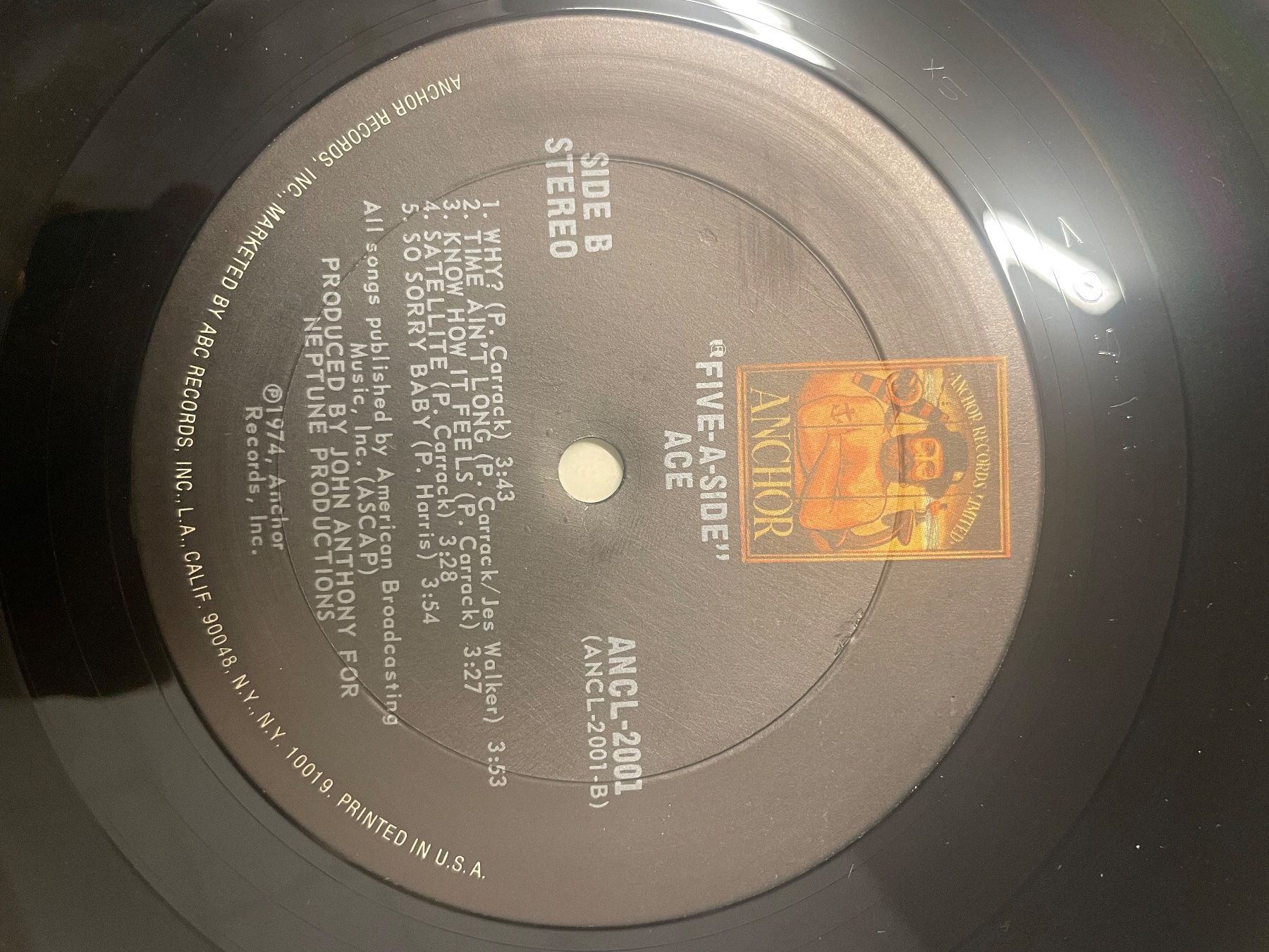 Schallplatten: Ace LP - Five A Side (Cover defekt) – Gebraucht aus Winterthur von Tumko_7_Vinyl 2