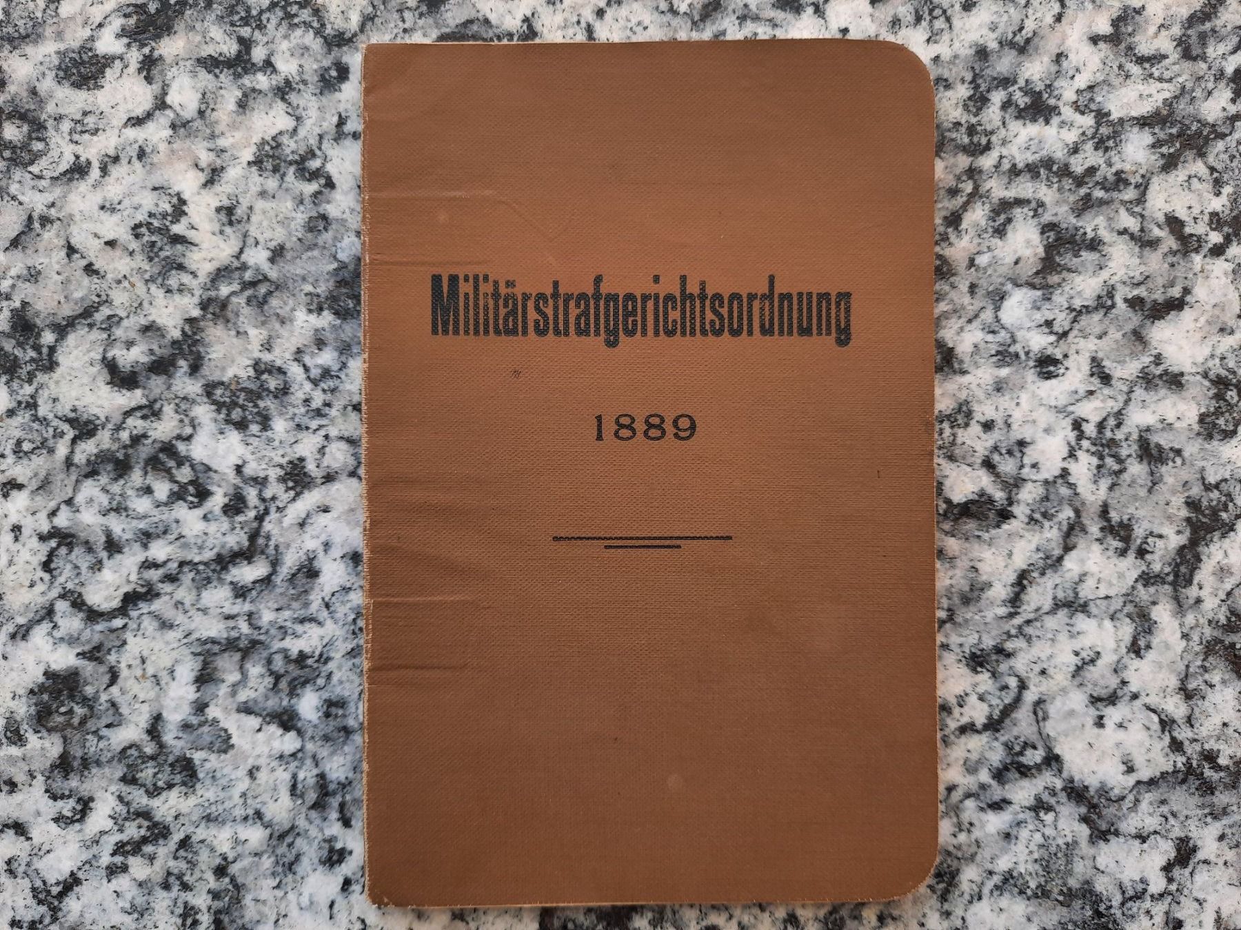 Libri: Militärstrafgerichtsordnung 1889 – Usato da Ruswil venduto da Sammlergeist