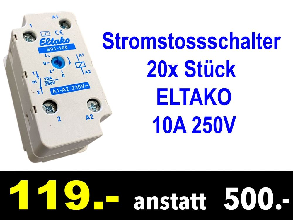 Eltako Stromstossschalter S12-200-24V - Elektromechanisch 2 Schließer 16A/250V