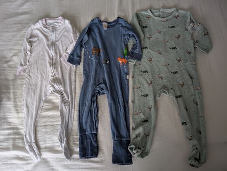 3er Set Pyjama Gr. 74/80 Schlafanzüge, Strampler
