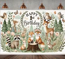 300 x 210 1.Geburtstag Poliester Vorhang für Deko oder Fotos