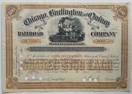 Aktie USA: CHICAGO, BURLINGTON & QUINCY RAILROAD CO., 1899