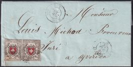 1851, PAAR Poste Locale a. Brief: ST.CROIX - YVERDON 7'000.-