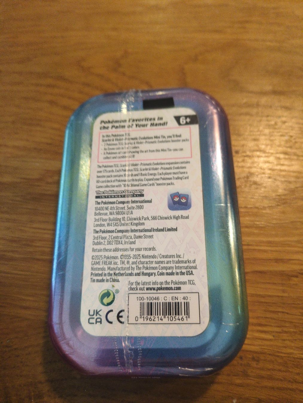 Pokémon Sammelbilder & Trading cards: Prismatic Evolutions Tin En  – Neu und originalverpackt aus Zürich von Andort 1