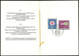 1963_PTT FB 52, Dienstmarken; VII-ONU - SBK 38 + 39 ET gest.