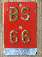 BS 66 - VELONUMMER - FAHRRADSCHILD - PLAQUE DE VELO - BS 66