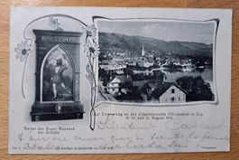 Postkarte eidg. Offiziersfest Zug 1904