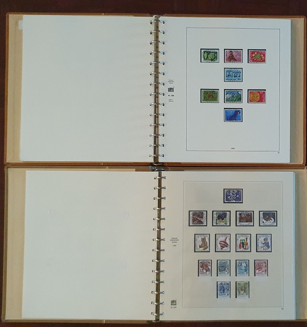 Tutti i francobolli: 2 SAFE Album - Sammlung ET-Vollstempel  1970 - 2000 – Usato da Kreuzlingen venduto da Rschweiz1