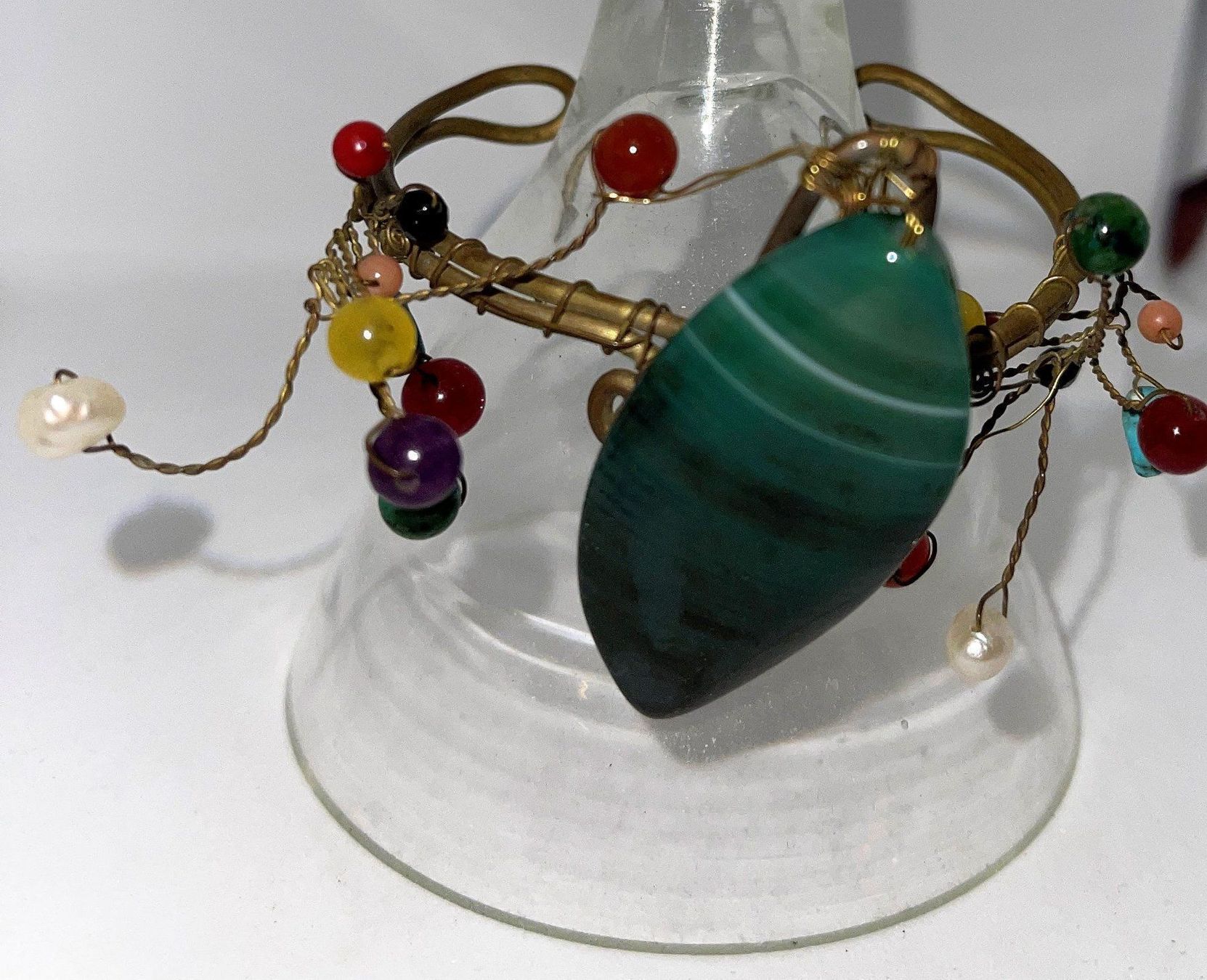 Bracciali & Braccialetti: Armreif mit Halbedelstein & Perlen (AR10) – Nuovo (secondo la descrizione) da Lutzenberg venduto da Pinschi01 2