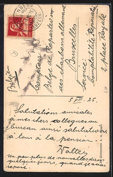 Cartoline postali: Sörenberg, Ortsansicht mit Brienzer-Rot – Usato da Berlin venduto da bartko-reher 1