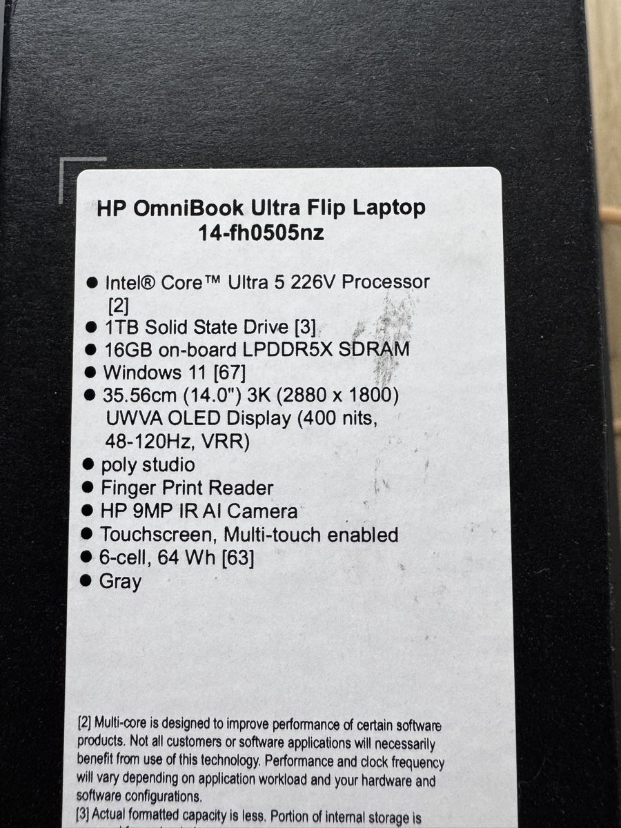 Intel Notebook: HP omnibook ultra flip 14- OLED  – Nuovo (secondo la descrizione) da Petit-Lancy venduto da bou_7vrk 5