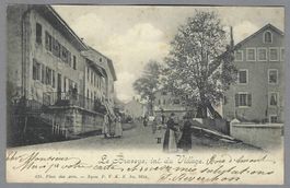 1900, LE BRASSUS, INTÉRIEUR DU VILLAGE, VUE ANIMÉE