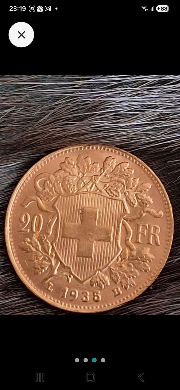 Alle Münzen: Goldfreneli Fr.20.- von 1935 CH – Gebraucht aus Rheinfelden von Cleopatra2000 2